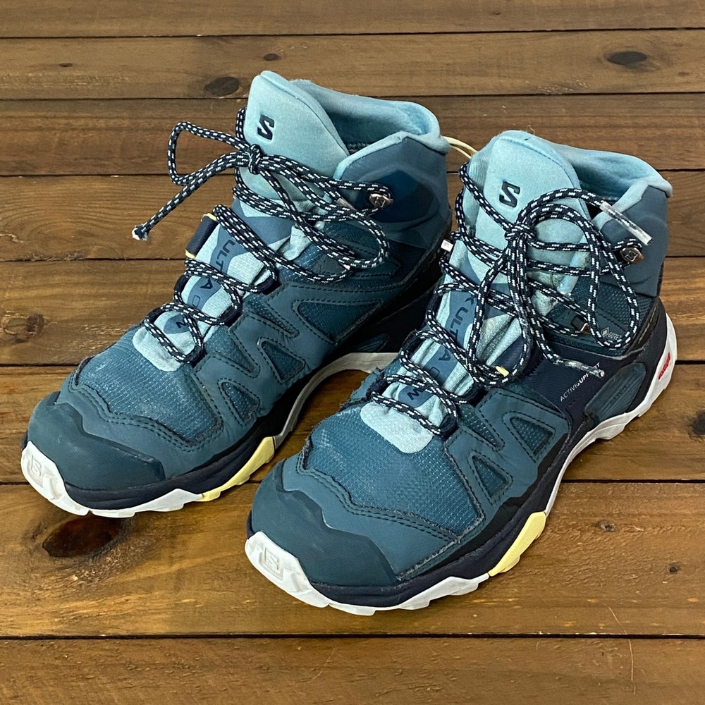 Salomon X Ultra 4 Mid GTX Womens Hiking Boots Size 7 Stargazer Blue 473528
